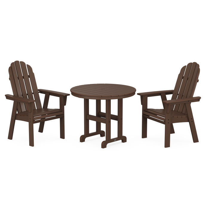 Vineyard Adirondack 3-Piece Round Dining Set