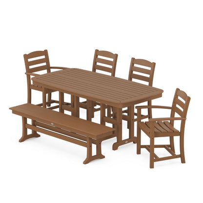 La Casa Café 6-Piece Dining Set with Bench