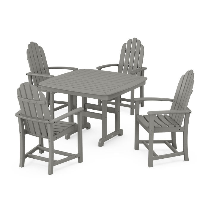 Classic Adirondack 5-Piece Dining Set with Trestle Legs