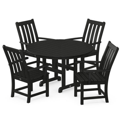 Vineyard 5-Piece Round Farmhouse Dining Set