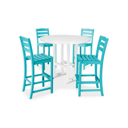 La Casa Café 5-Piece Side Chair Bar Dining Set