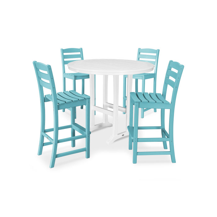 La Casa Café 5-Piece Side Chair Bar Dining Set