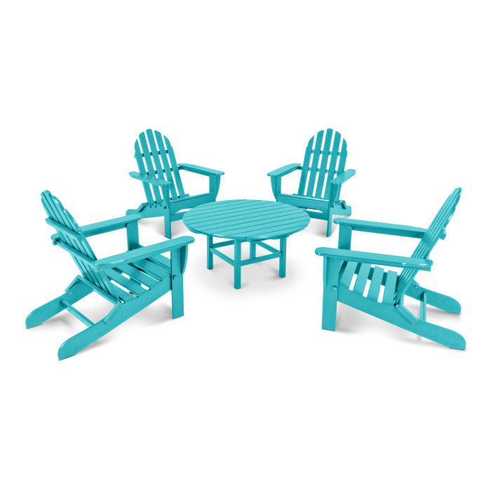 Classic Folding Adirondack 5-Piece Conversation Group