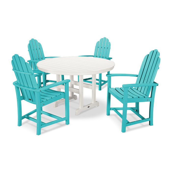 Classic Adirondack 5-Piece Round Farmhouse Dining Set