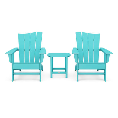 Wave 3-Piece Adirondack Chair Set