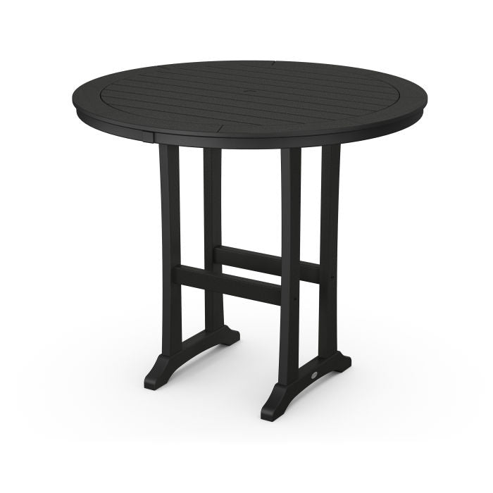 Nautical Trestle 48" Round Bar Table