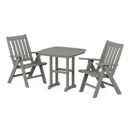 Vineyard Folding Chair 3-Piece Dining Set