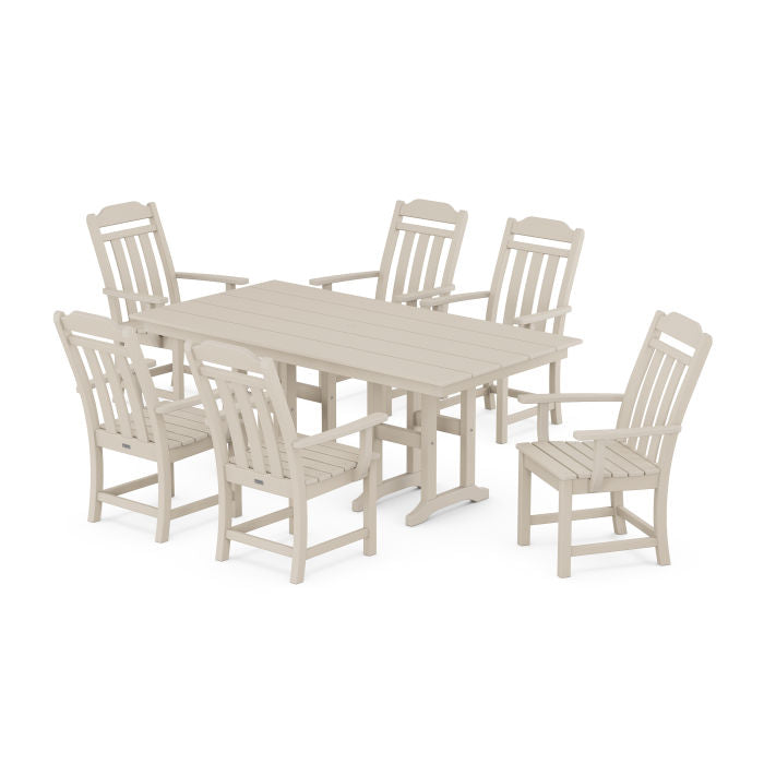 Country Living Arm Chair 7-Piece Farmhouse Dining Set