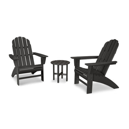 Vineyard 3-Piece Curveback Adirondack Set