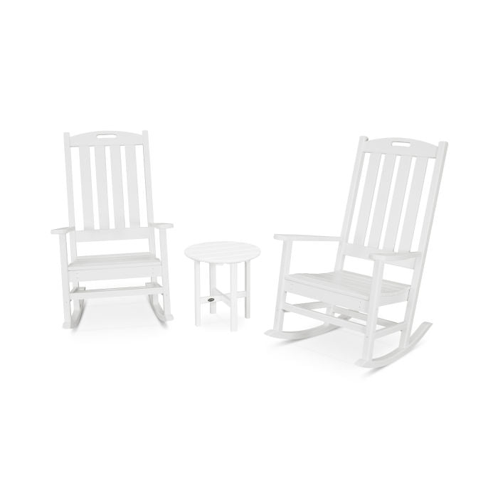 Nautical 3-Piece Porch Rocking Chair Set