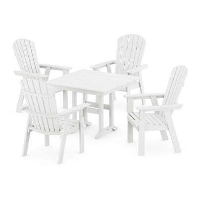 Nautical Curveback Adirondack 5-Piece Farmhouse Dining Set