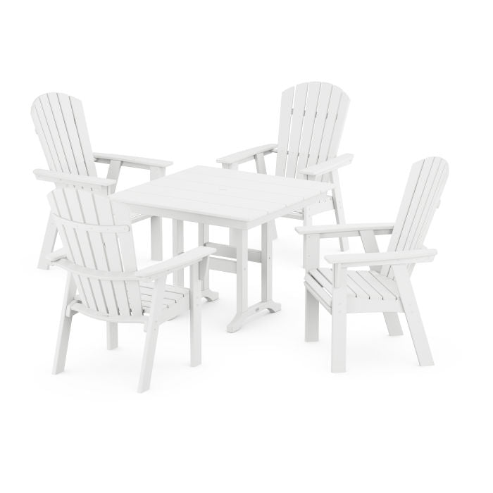 Nautical Curveback Adirondack 5-Piece Farmhouse Dining Set