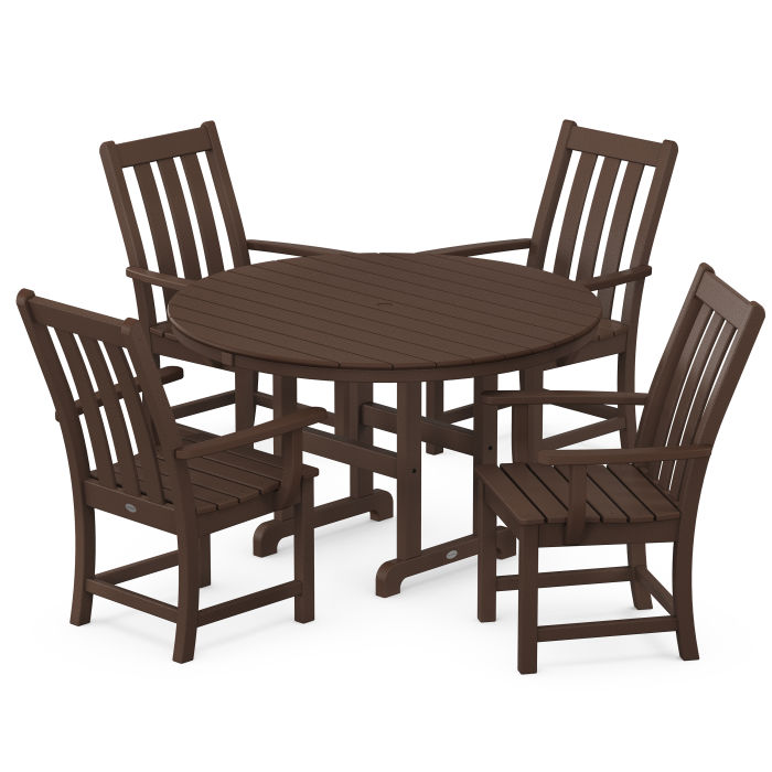 Vineyard 5-Piece Round Farmhouse Dining Set
