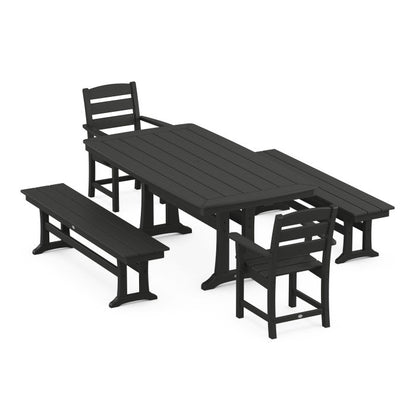 Lakeside 5-Piece Dining Set with Trestle Legs