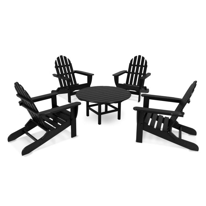 Classic Folding Adirondack 5-Piece Conversation Group