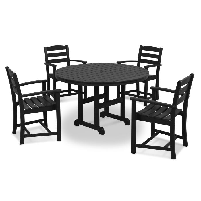 La Casa Café 5-Piece Round Farmhouse Dining Set