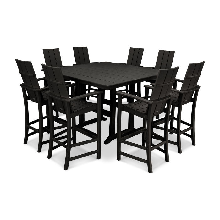 Modern Adirondack 9-Piece Farmhouse Trestle Bar Set