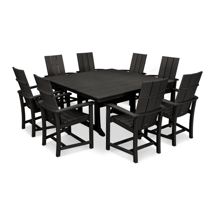 Modern Adirondack 9-Piece Farmhouse Trestle Dining Set