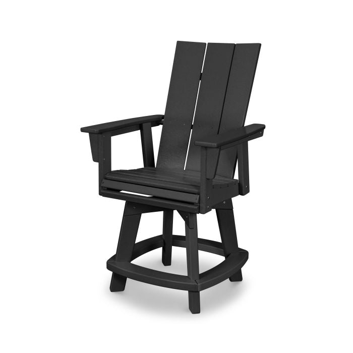 Modern Curveback Adirondack Swivel Counter Chair