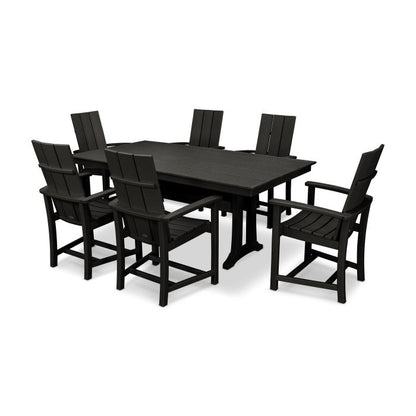Modern Adirondack 7-Piece Farmhouse Dining Set with Trestle Legs