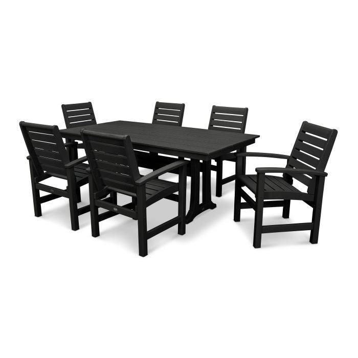 Signature 7-Piece Farmhouse Dining Set with Trestle Legs