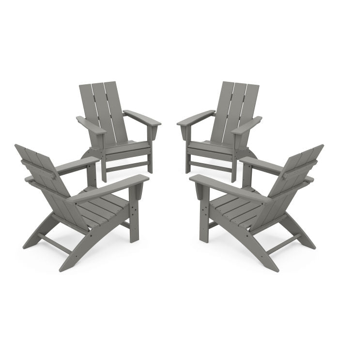 4-Piece Modern Adirondack Chair Conversation Set