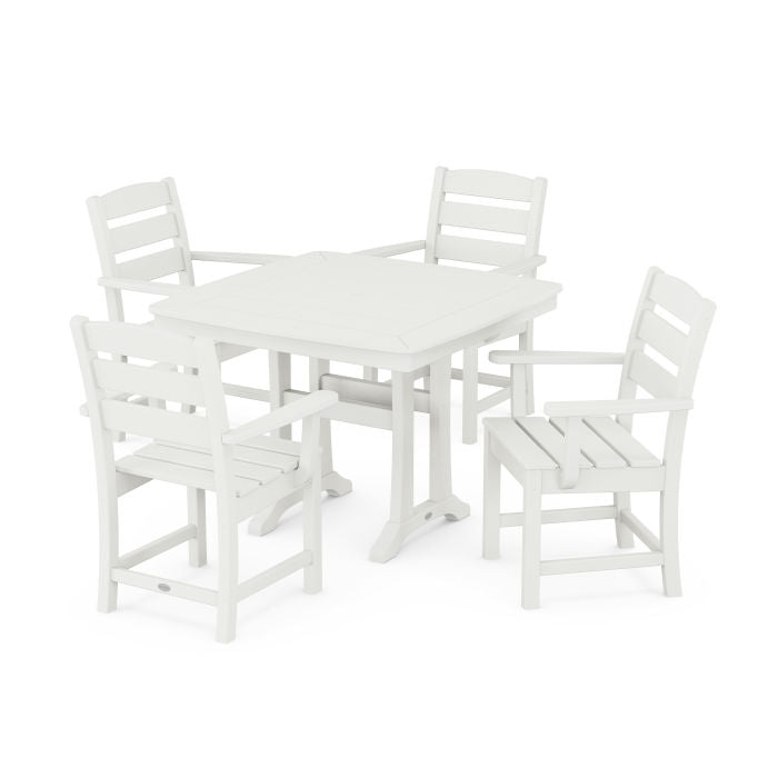 Lakeside 5-Piece Dining Set with Trestle Legs in Vintage Finish