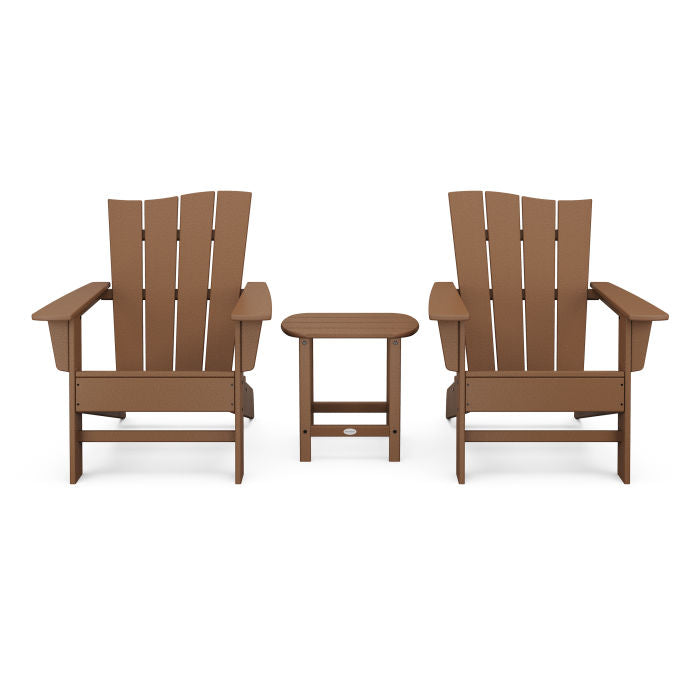 Wave 3-Piece Adirondack Chair Set