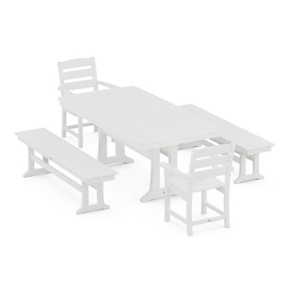 Lakeside 5-Piece Dining Set with Trestle Legs
