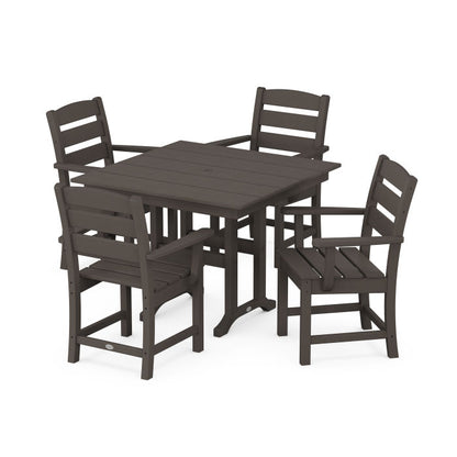 Lakeside 5-Piece Farmhouse Dining Set in Vintage Finish