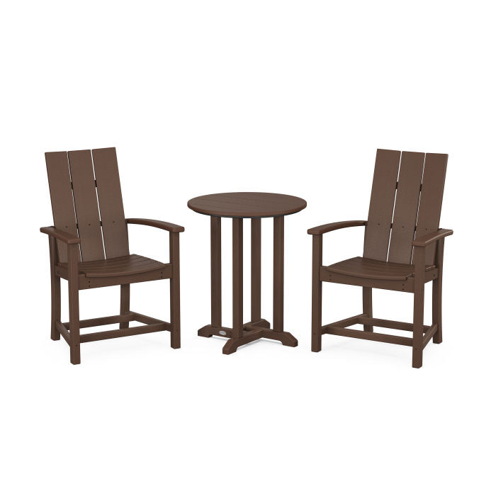 Modern Adirondack 3-Piece Round Farmhouse Dining Set