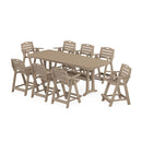 Nautical 9-Piece Counter Set with Trestle Legs in Vintage Finish