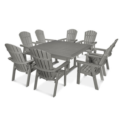 Nautical Adirondack 9-Piece Trestle Dining Set