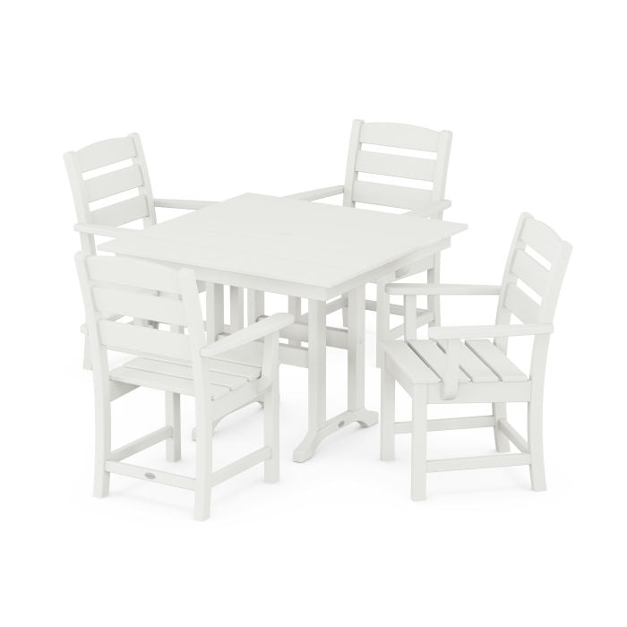 Lakeside 5-Piece Farmhouse Dining Set in Vintage Finish