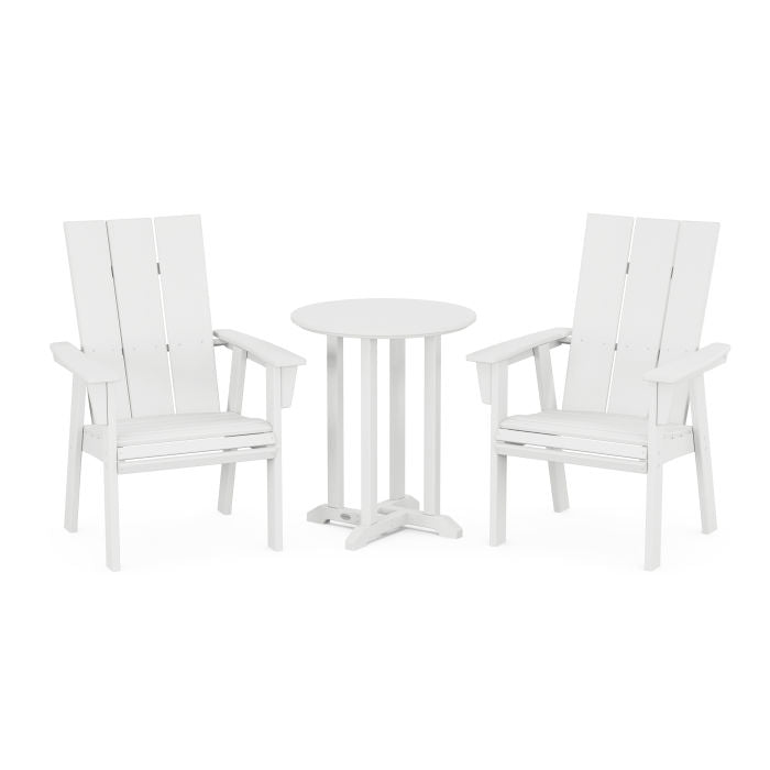 Modern Adirondack 3-Piece Round Dining Set