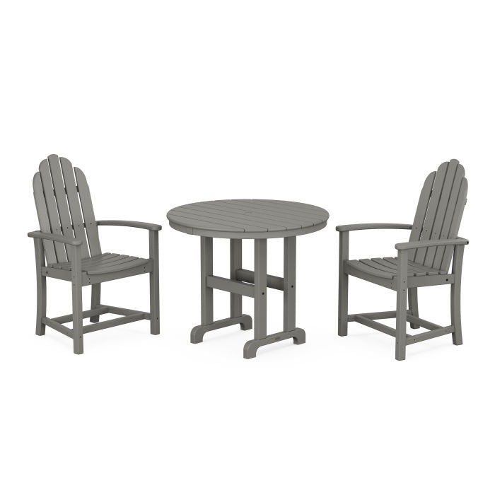 Classic Adirondack 3-Piece Round Dining Set