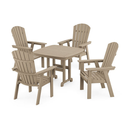 Nautical Curveback Adirondack 5-Piece Dining Set in Vintage Finish