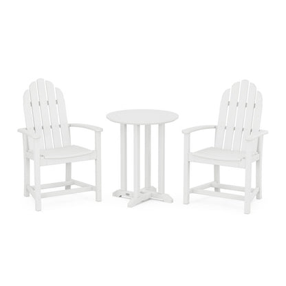 Classic Adirondack 3-Piece Round Dining Set
