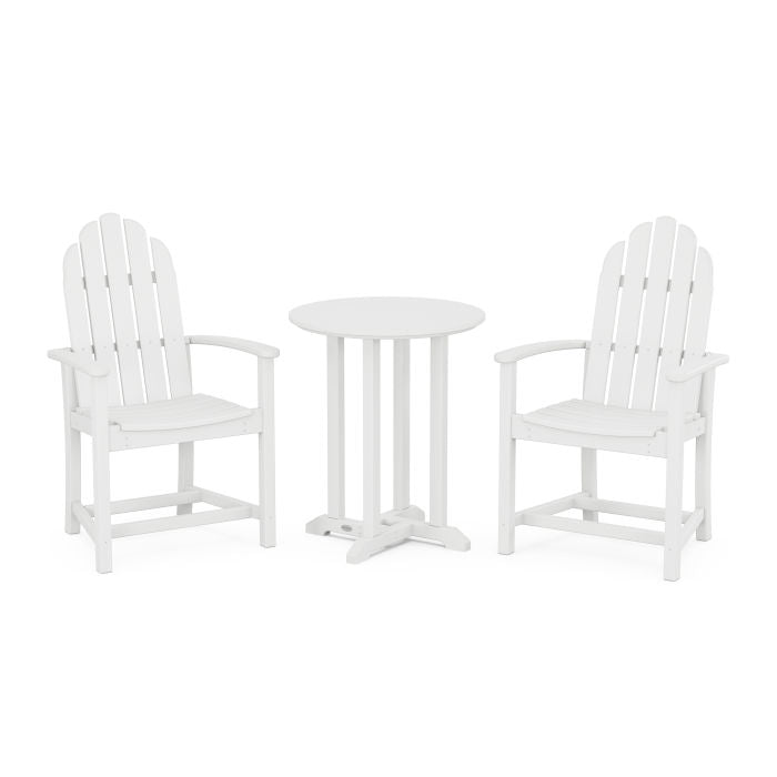 Classic Adirondack 3-Piece Round Dining Set