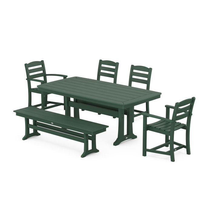 La Casa Cafe 6-Piece Dining Set with Trestle Legs