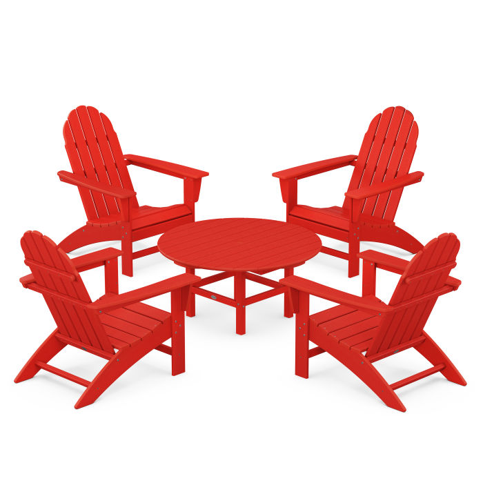 Vineyard 5-Piece Adirondack Chair Conversation Set