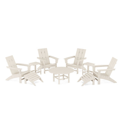 Modern Adirondack Chair 9-Piece Conversation Set