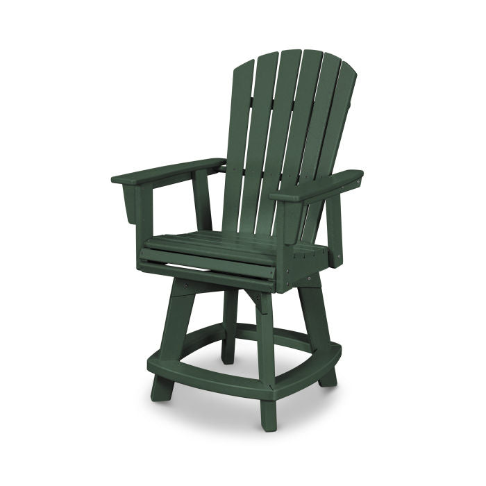 Nautical Curveback Adirondack Swivel Counter Chair