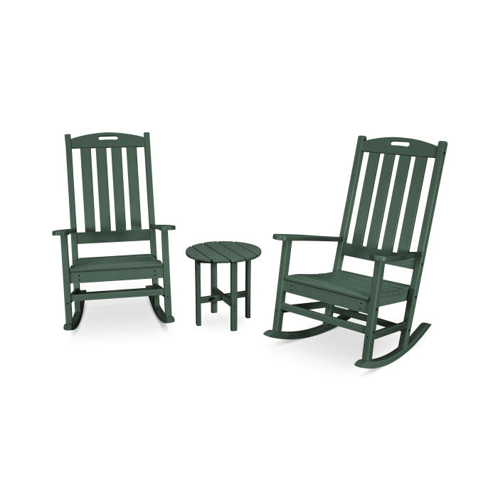 Nautical 3-Piece Porch Rocking Chair Set