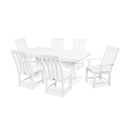 Vineyard 7-Piece Farmhouse Dining Set with Trestle Legs