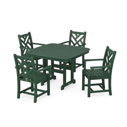 Chippendale 5-Piece Dining Set with Trestle Legs