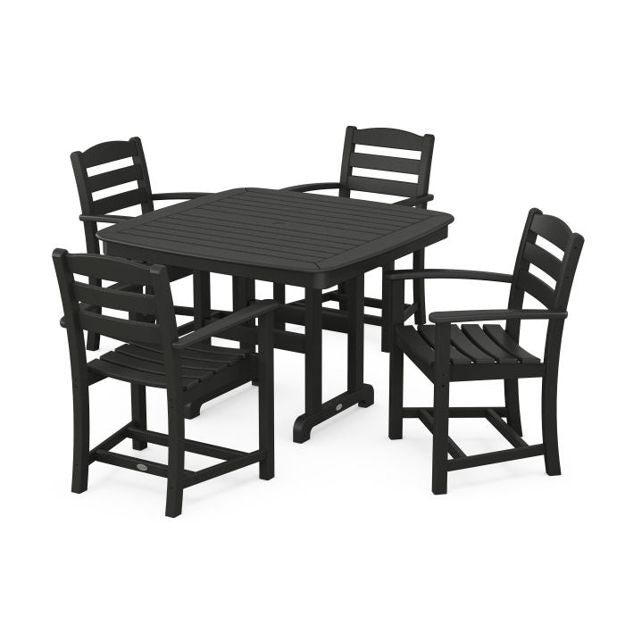La Casa Café 5-Piece Dining Set with Trestle Legs