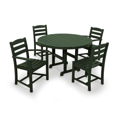 La Casa Café 5-Piece Round Farmhouse Dining Set