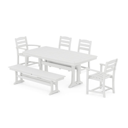 La Casa Cafe 6-Piece Dining Set with Trestle Legs