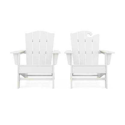 Wave 2-Piece Adirondack Chair Set with The Crest Chair in Vintage Finish